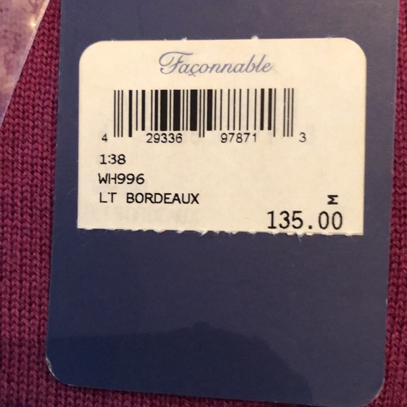 🇫🇷Faconnable Argyle Bordeaux detail button-down classic cardigan coordinate - Picture 7 of 9